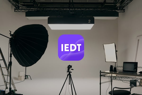 用例圖片展示攝影棚與 Imaging Edge Desktop 的標誌重疊